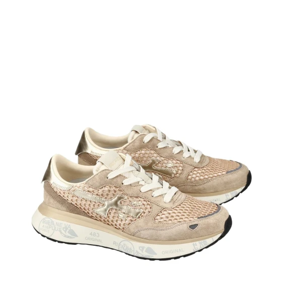 Sneakers Premiata LAURYN in camoscio beige