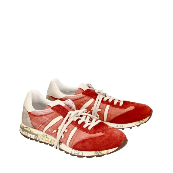 Sneakers Premiata LUCY in tessuto rosso arancione