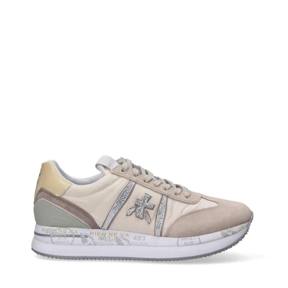 Sneakers Premiata CONNY in camoscio beige