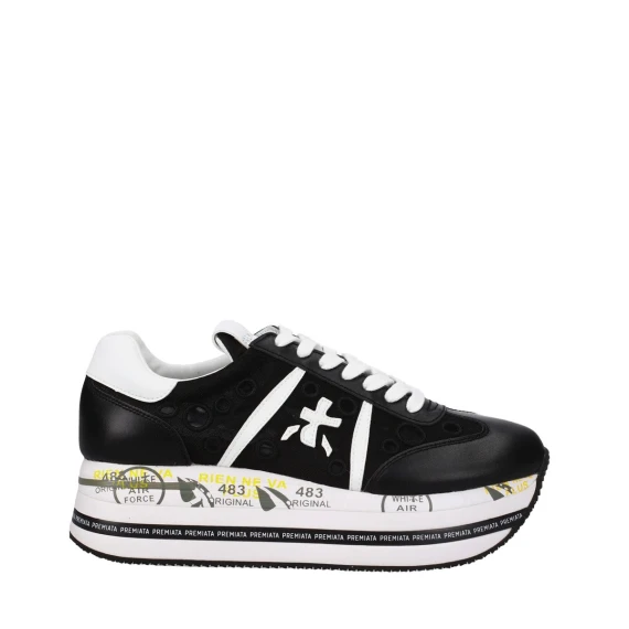 Sneakers Premiata BETH in tessuto nero