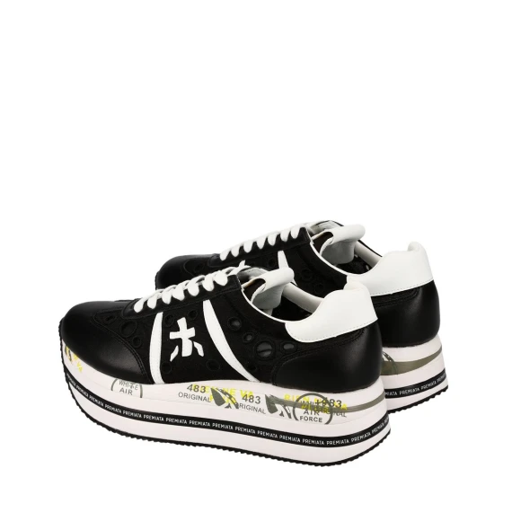 Sneakers Premiata BETH in tessuto nero