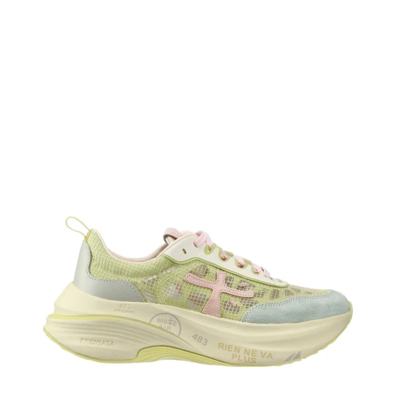 Sneakers Premiata HILL in tessuto verde