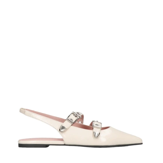 Slingback Pretty Ballerinas 52095 in vernice bianca