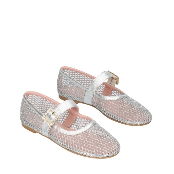 Ballerina Pretty Ballerinas 51539 in tessuto argento