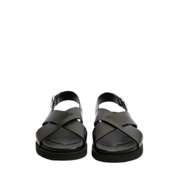 Sandalo Guglielmo Rotta TESS in pelle nero