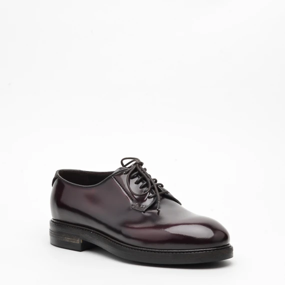 Scarpa classica in pelle lucida bordeaux