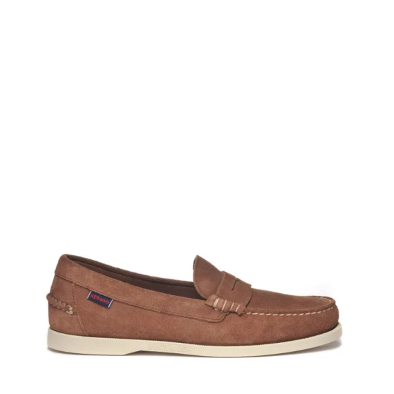 Mocassino Sebago 7111 in camoscio marrone