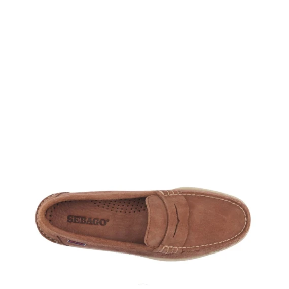 Mocassino Sebago 7111 in camoscio marrone