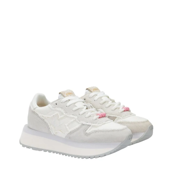 Sneakers Sun68 Z35216 in camoscio bianco