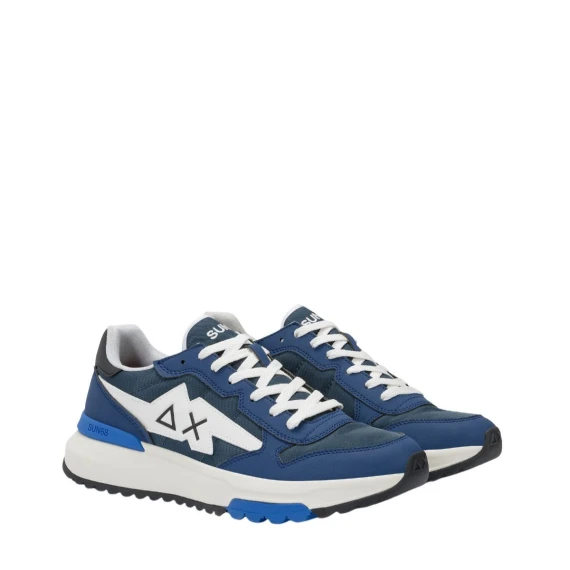 Sneakers Sun68 Z35120 in pelle blu