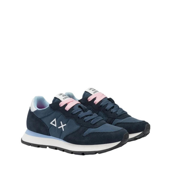Sneakers Sun68 Z35201 in camoscio blu