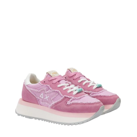 Sneakers Sun68 Z35216 in camoscio rosa