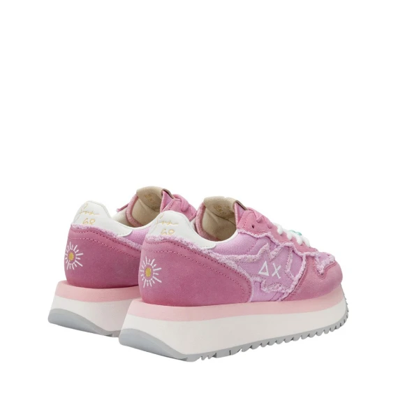 Sneakers Sun68 Z35216 in camoscio rosa