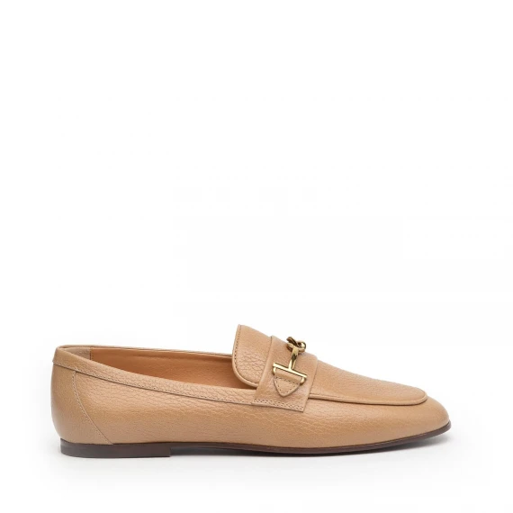 Mocassino Tod's in pelle martellata beige