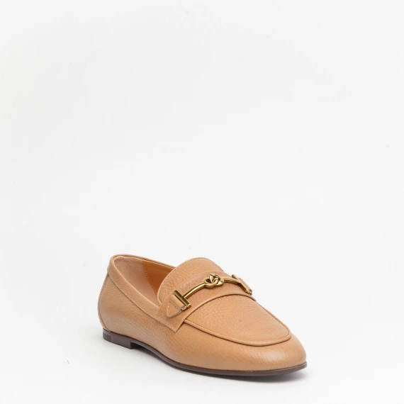 Mocassino Tod's in pelle martellata beige