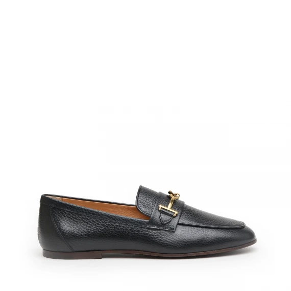 Mocassino Tod's in pelle martellata nera