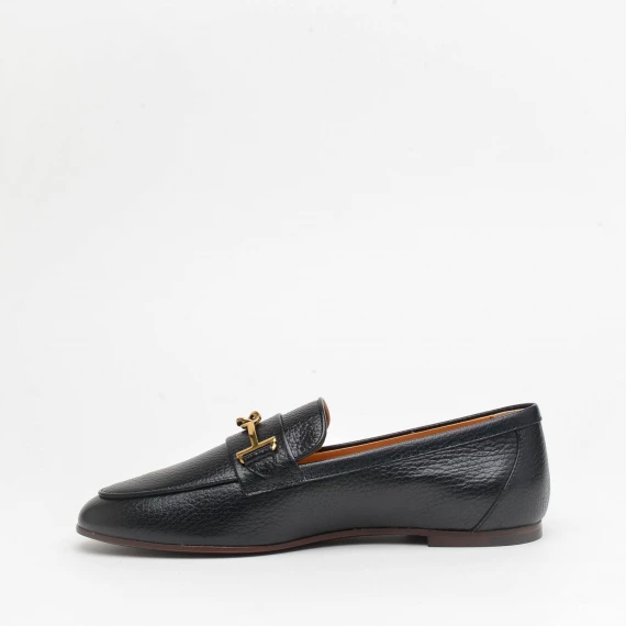 Mocassino Tod's in pelle martellata nera