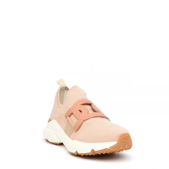 Sneakers Tod's Slip on in cotone stretch rosa