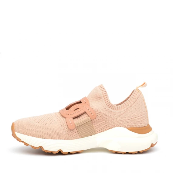 Sneakers Tod's Slip on in cotone stretch rosa