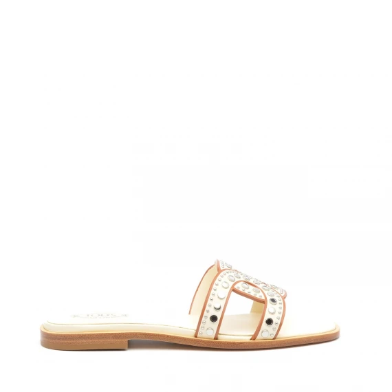 Ciabatta Tod's in pelle bianco