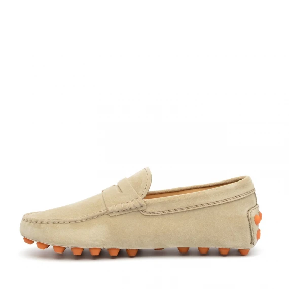Mocassino Gommino Tod's in camoscio grigio