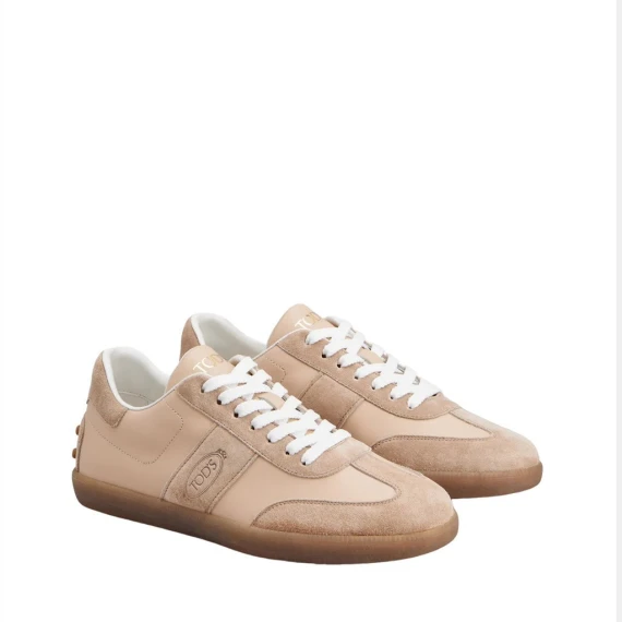 Sneakers Tabs Tod's  in camoscio e pelle cipria