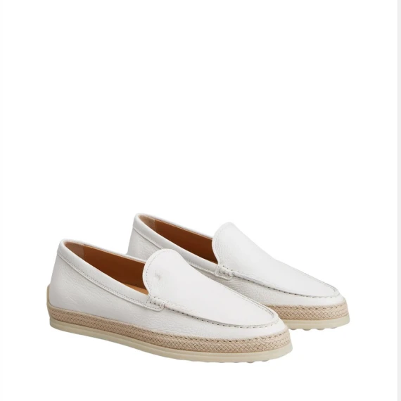 Mocassino pantofola Tod's  in pelle bianco