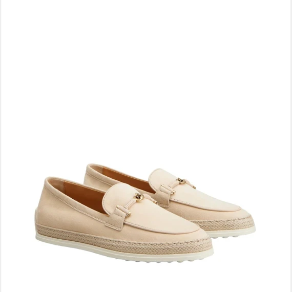 Mocassino pantofola Tod's  in camoscio beige
