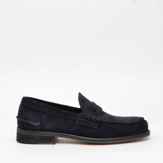 Mocassino Wilton 1107 in camoscio blu