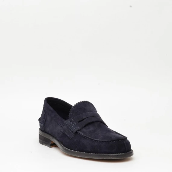 Mocassino Wilton 1107 in camoscio blu