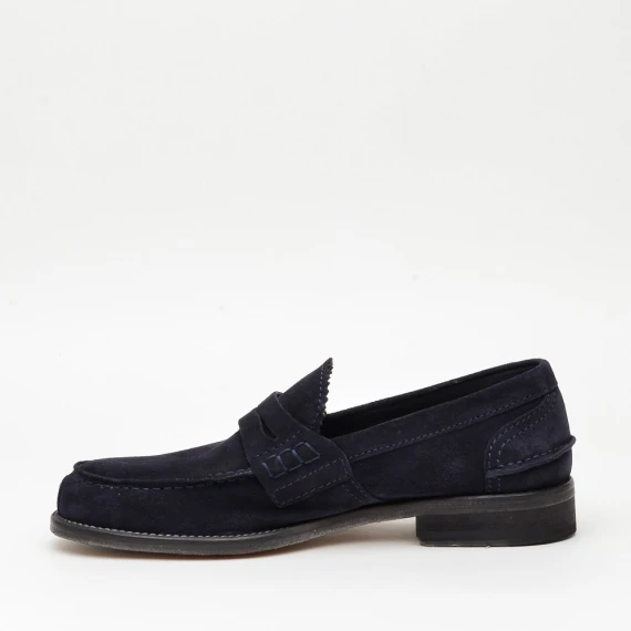 Mocassino Wilton 1107 in camoscio blu