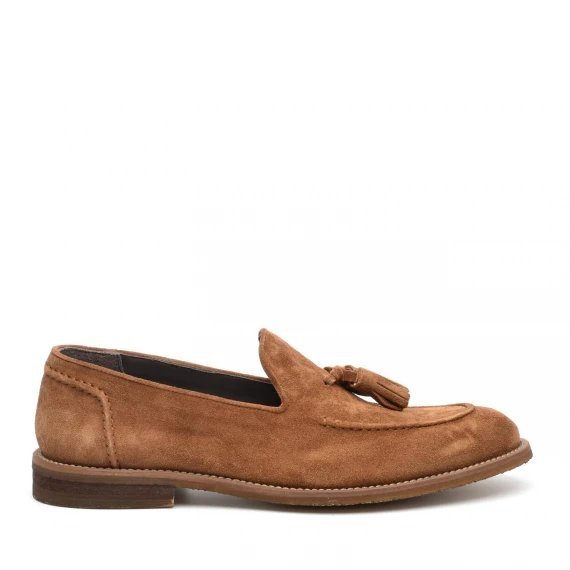 Mocassino Wilton 767  in camoscio marrone