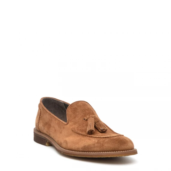 Mocassino Wilton 767  in camoscio marrone