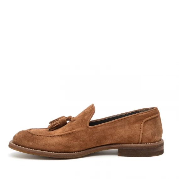Mocassino Wilton 767  in camoscio marrone
