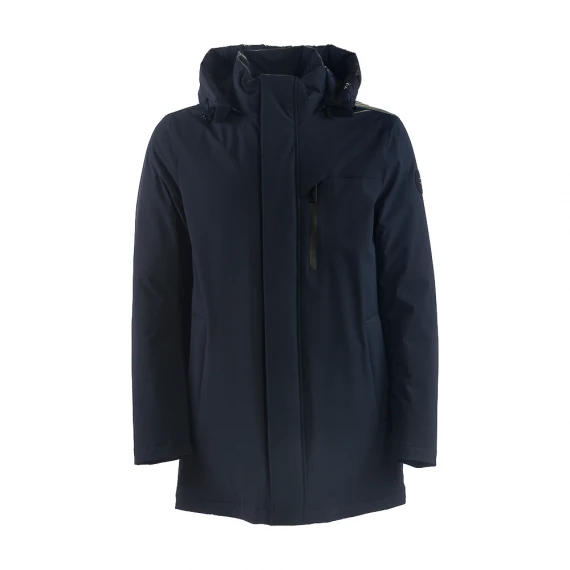 Parka in tessuto idrorepellente blu