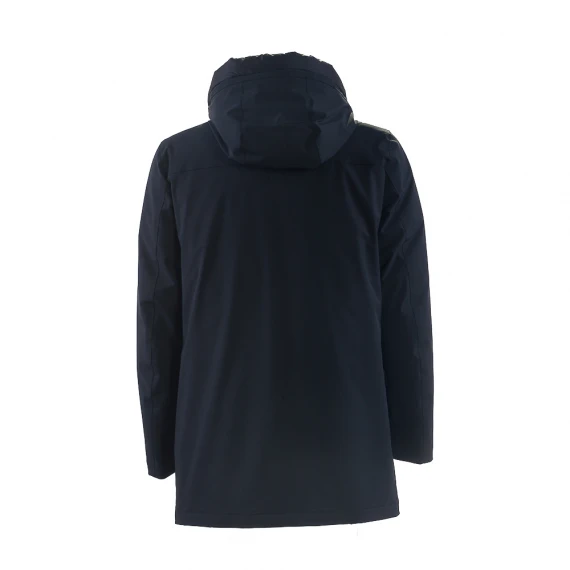 Parka in tessuto idrorepellente blu