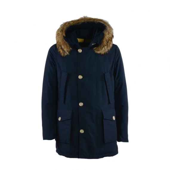 Parka in tessuto idrorepellente blu