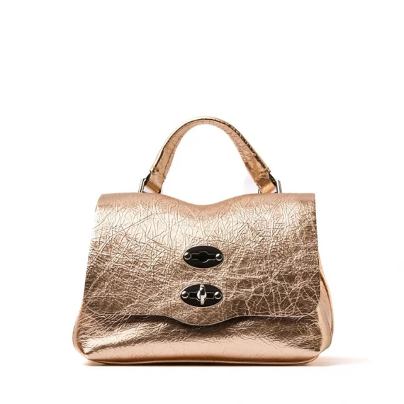 Borsa Zanellato POSTINA BABY  in pelle laminata oro