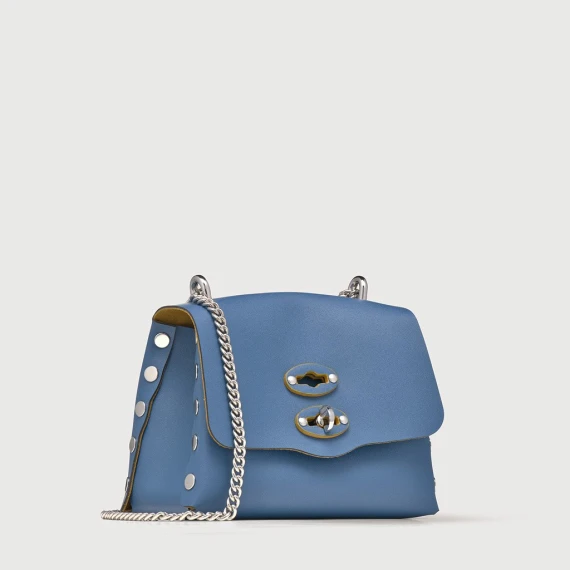 Postina Zanellato AMAR SUPERBABY in pelle azzurro